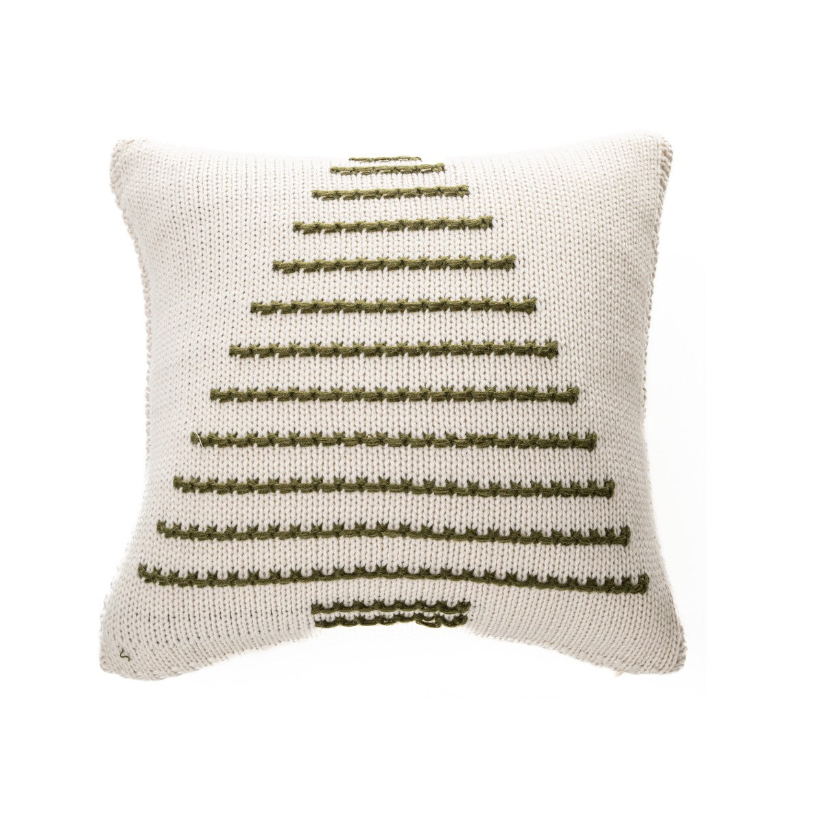 Coussin crème et vert Didi