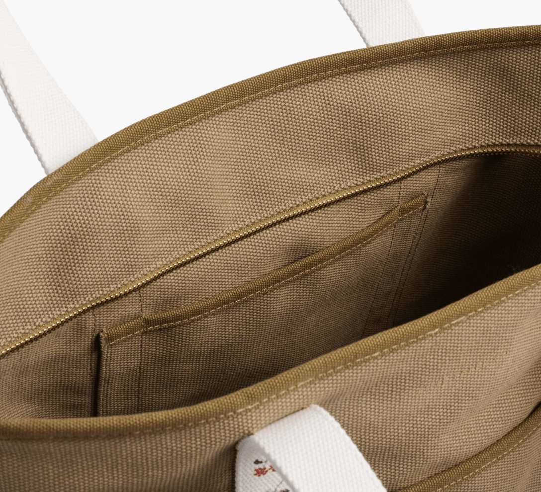 Ditsy Dahlia Canvas Carry All