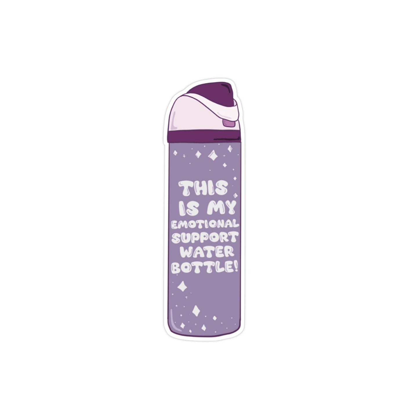 This Is My Emotional Support Water Bottle (Purple) Vinyl Sticker