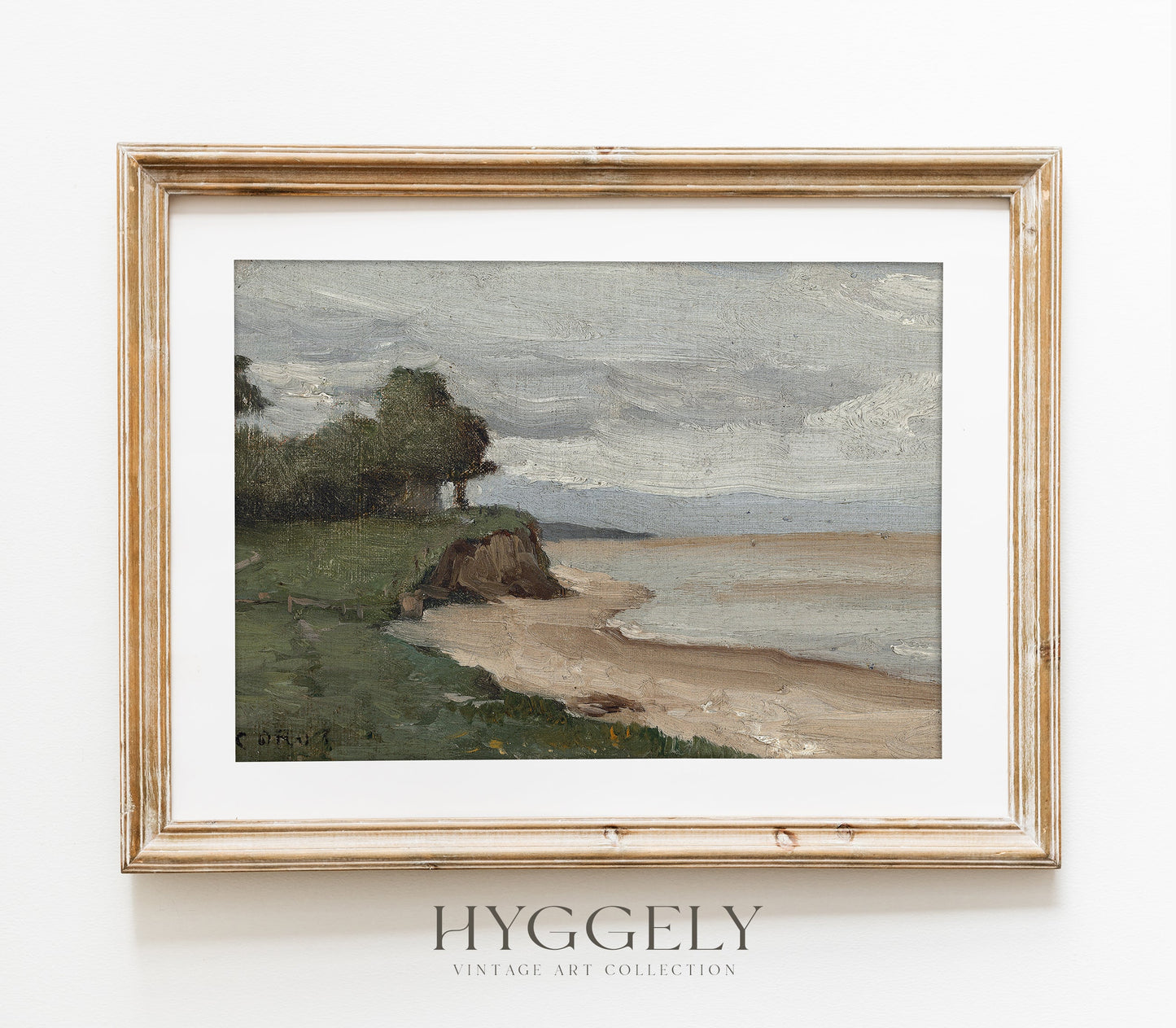 Vintage Coastal Seaside Landscape Art Print
