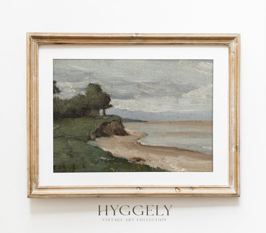 Vintage Coastal Seaside Landscape Art Print
