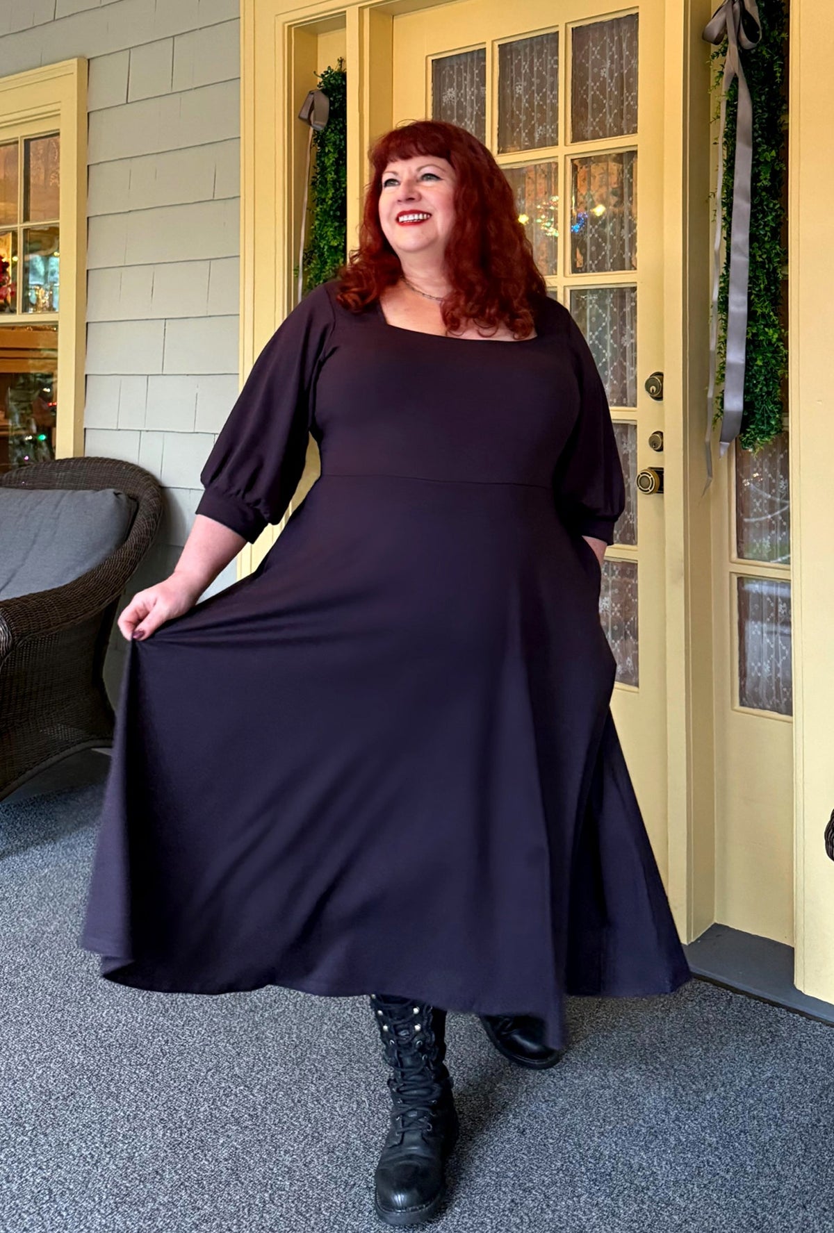 Willow Midi Dress - Ink Sustainable Bamboo Knit