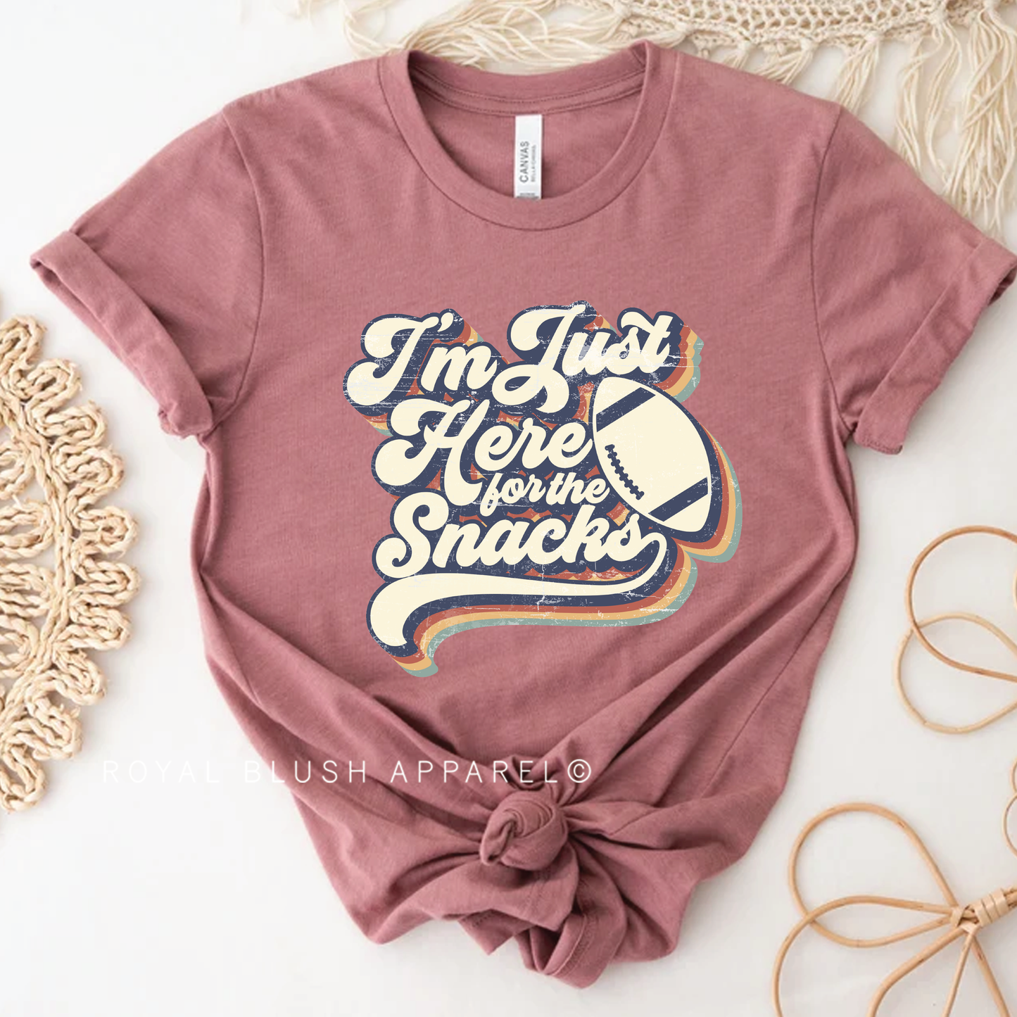 I'm Just Here For The Snacks Retro Relaxed Unisex T-shirt