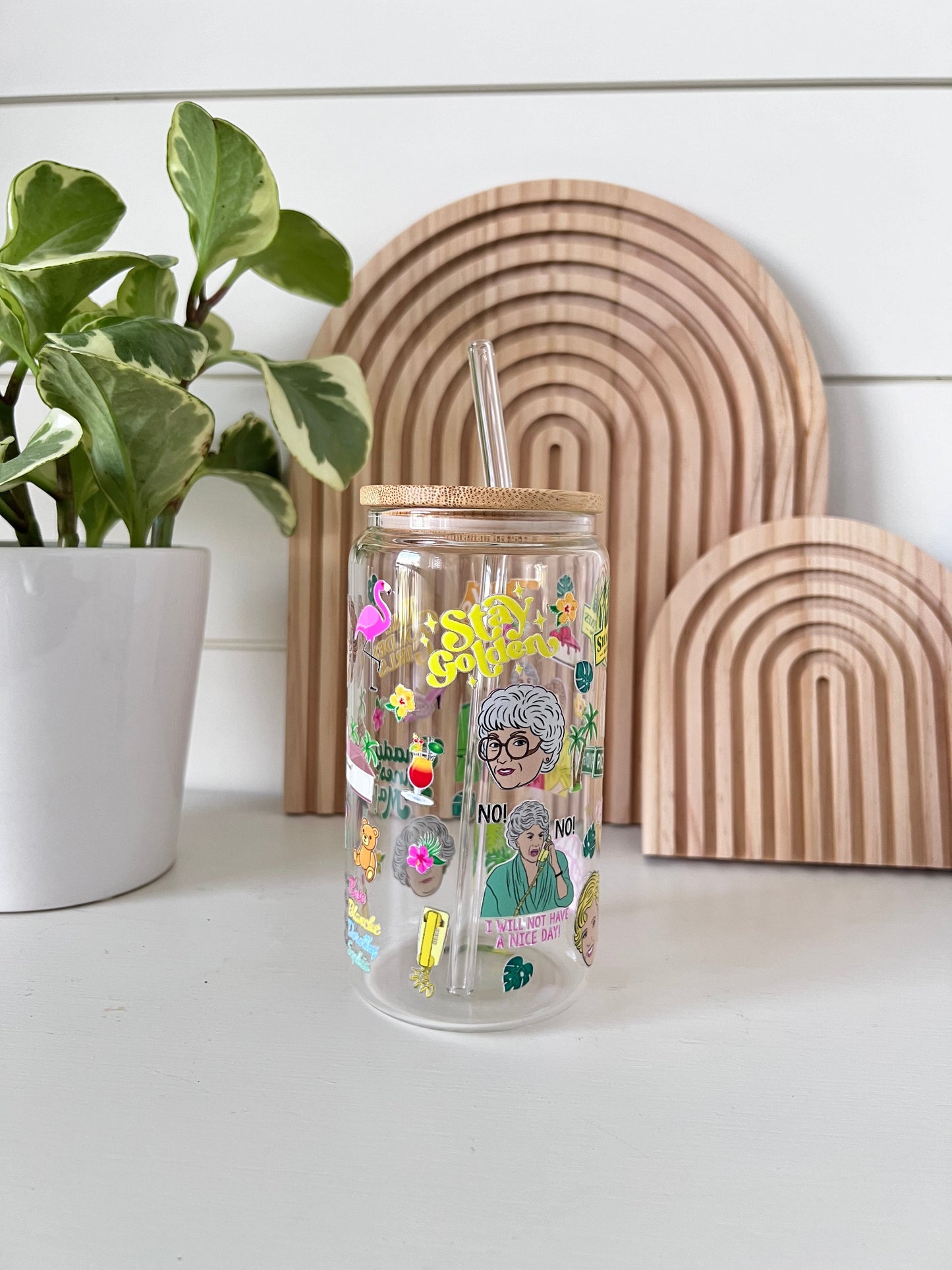 Golden Girls Glass Cup