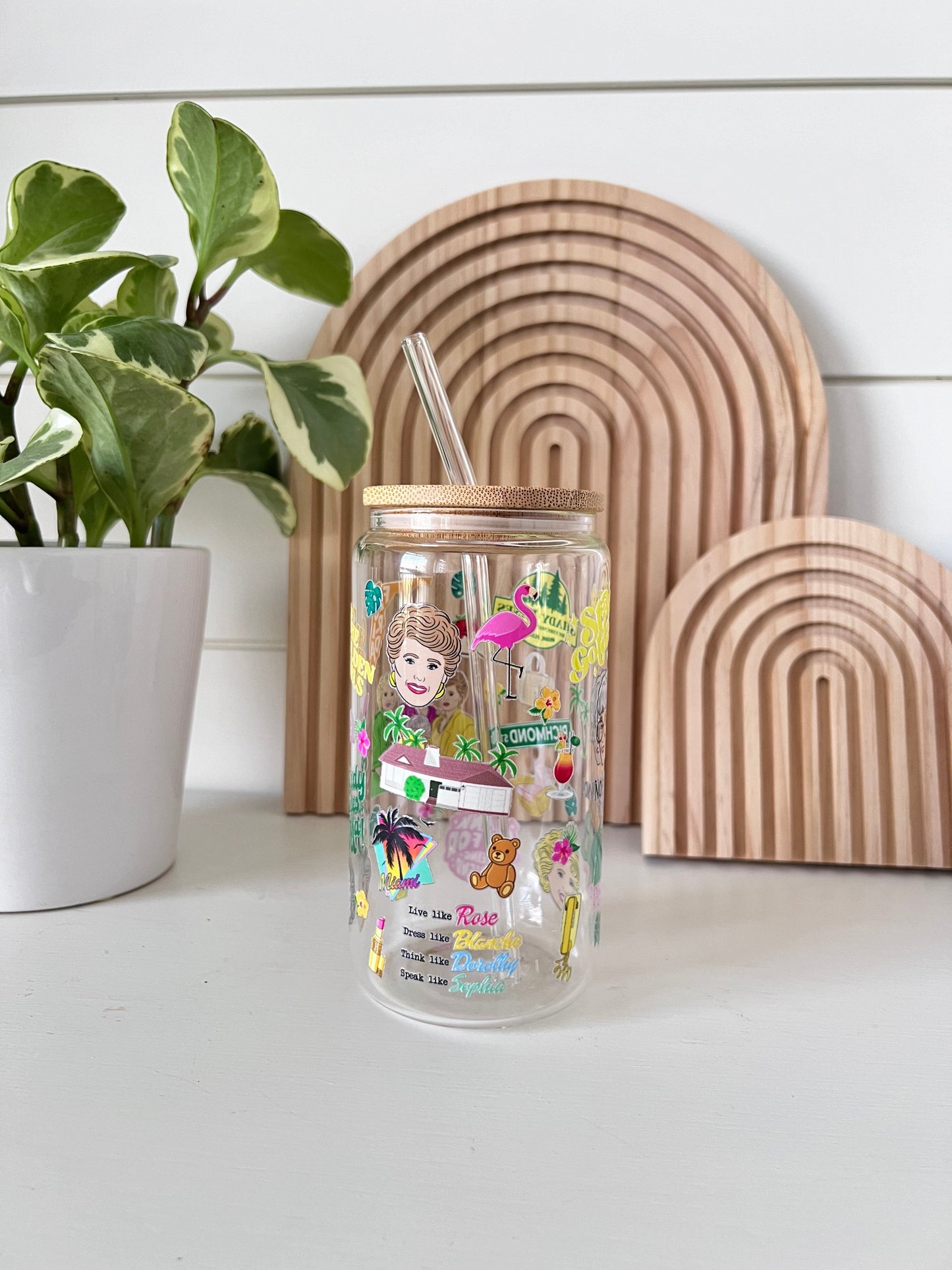 Golden Girls Glass Cup