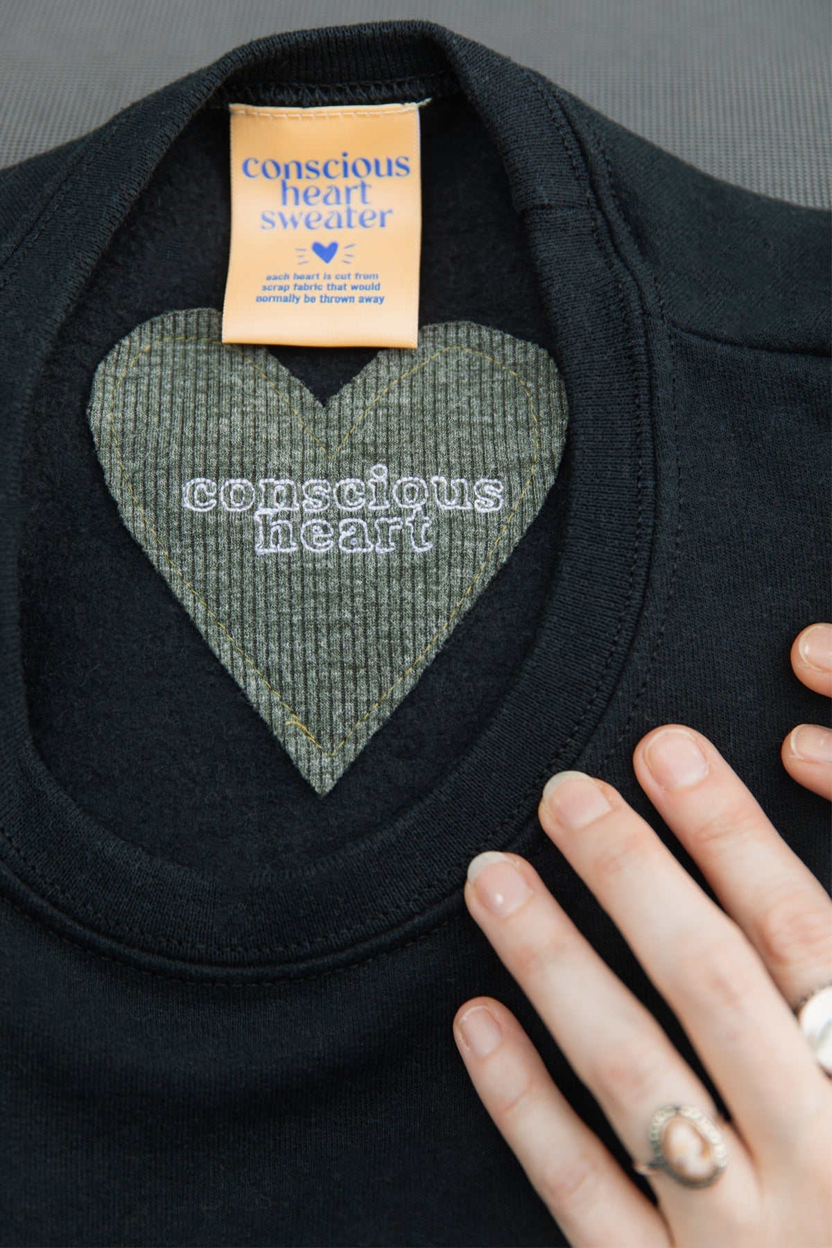Lumberjack Heart | Black Crewneck Sweater