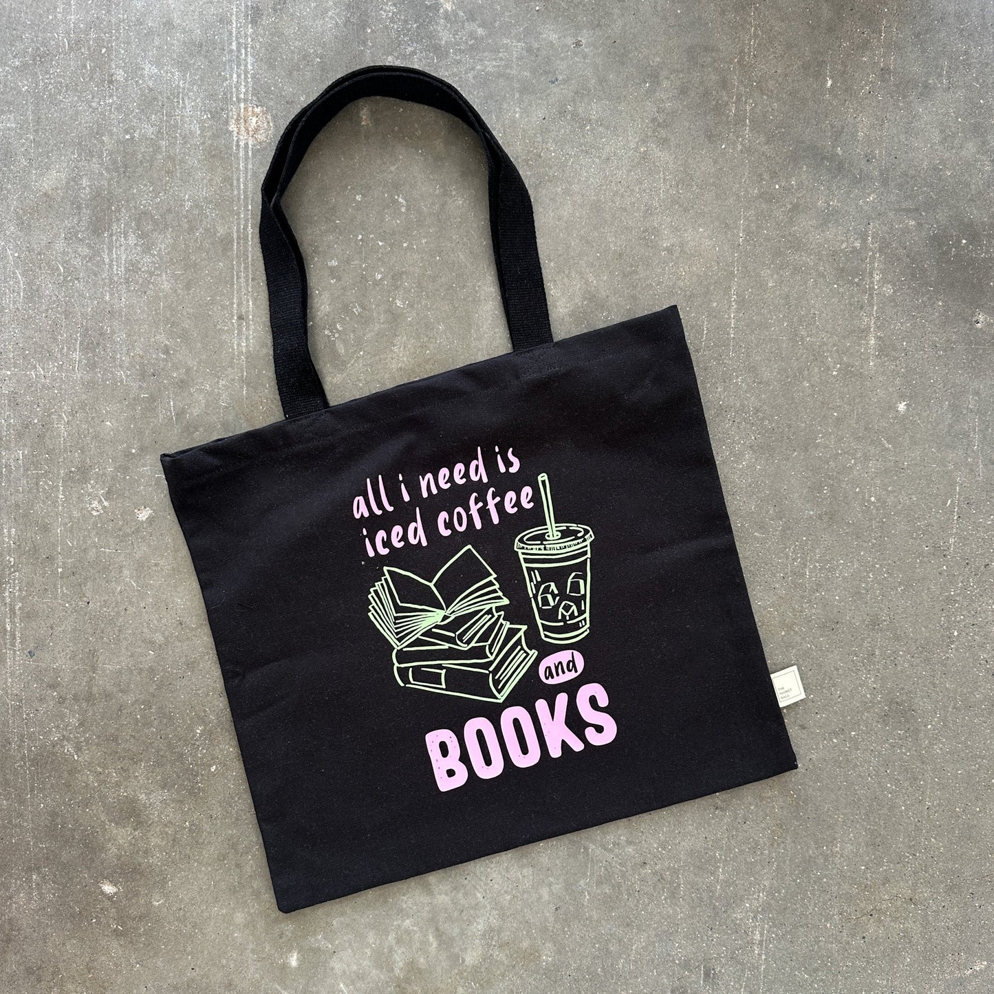 Iced Coffee & Books Tote Bag