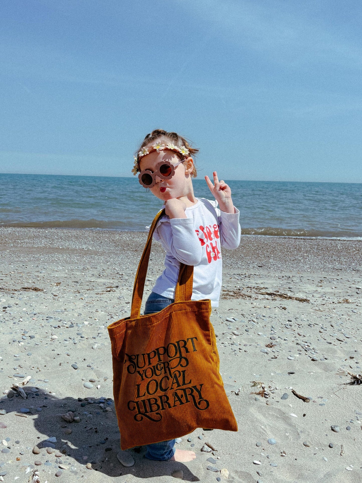 Support Your Local Library Corduroy Tote | Made by Kayli Co.