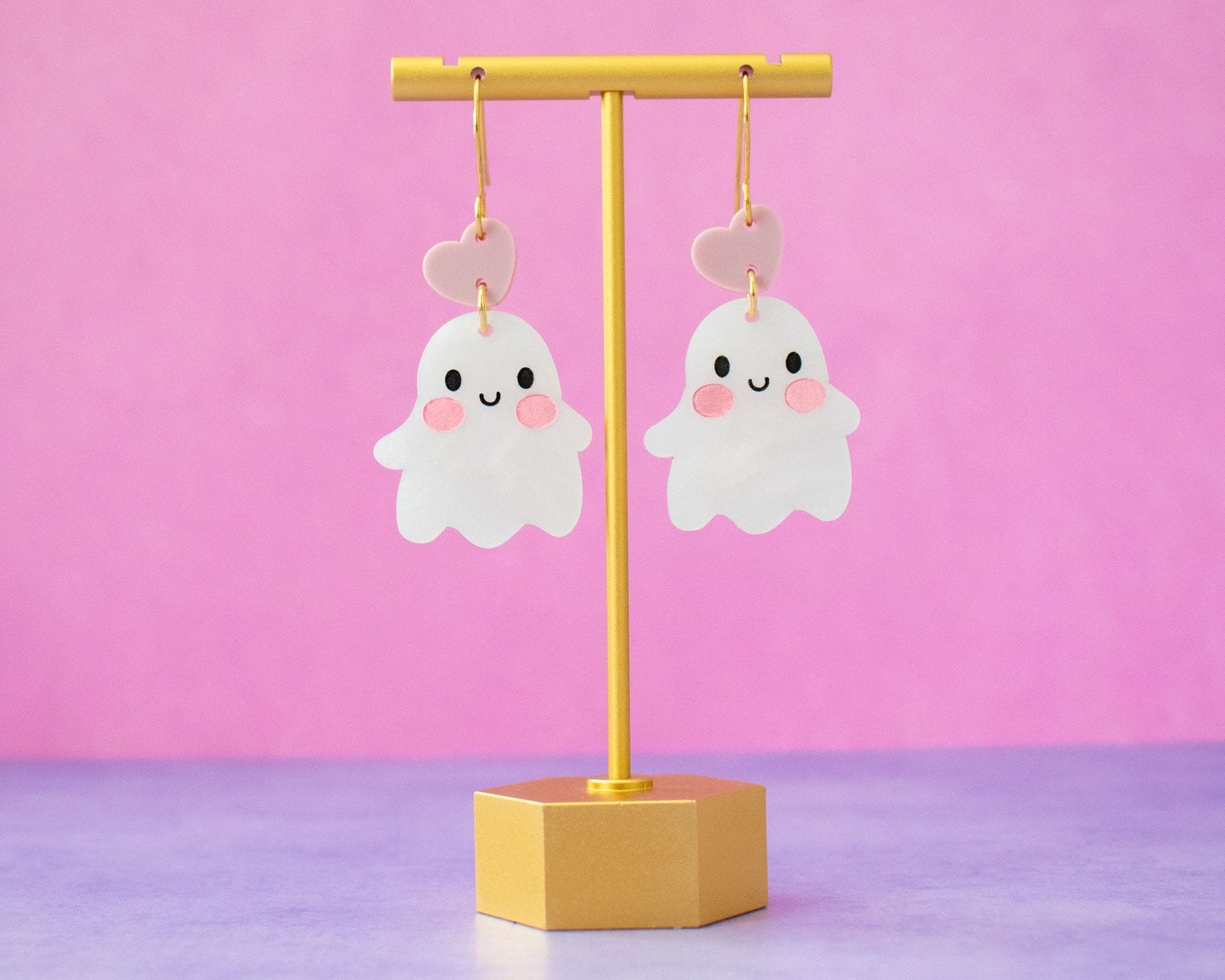 Cute Ghost Heart Earrings