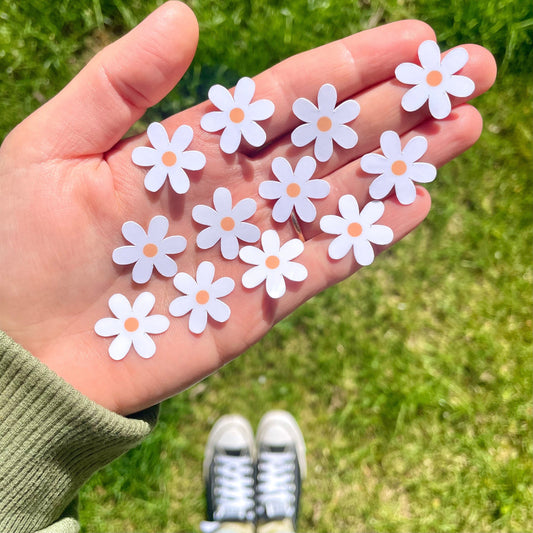 Mini White Daisy Stickers