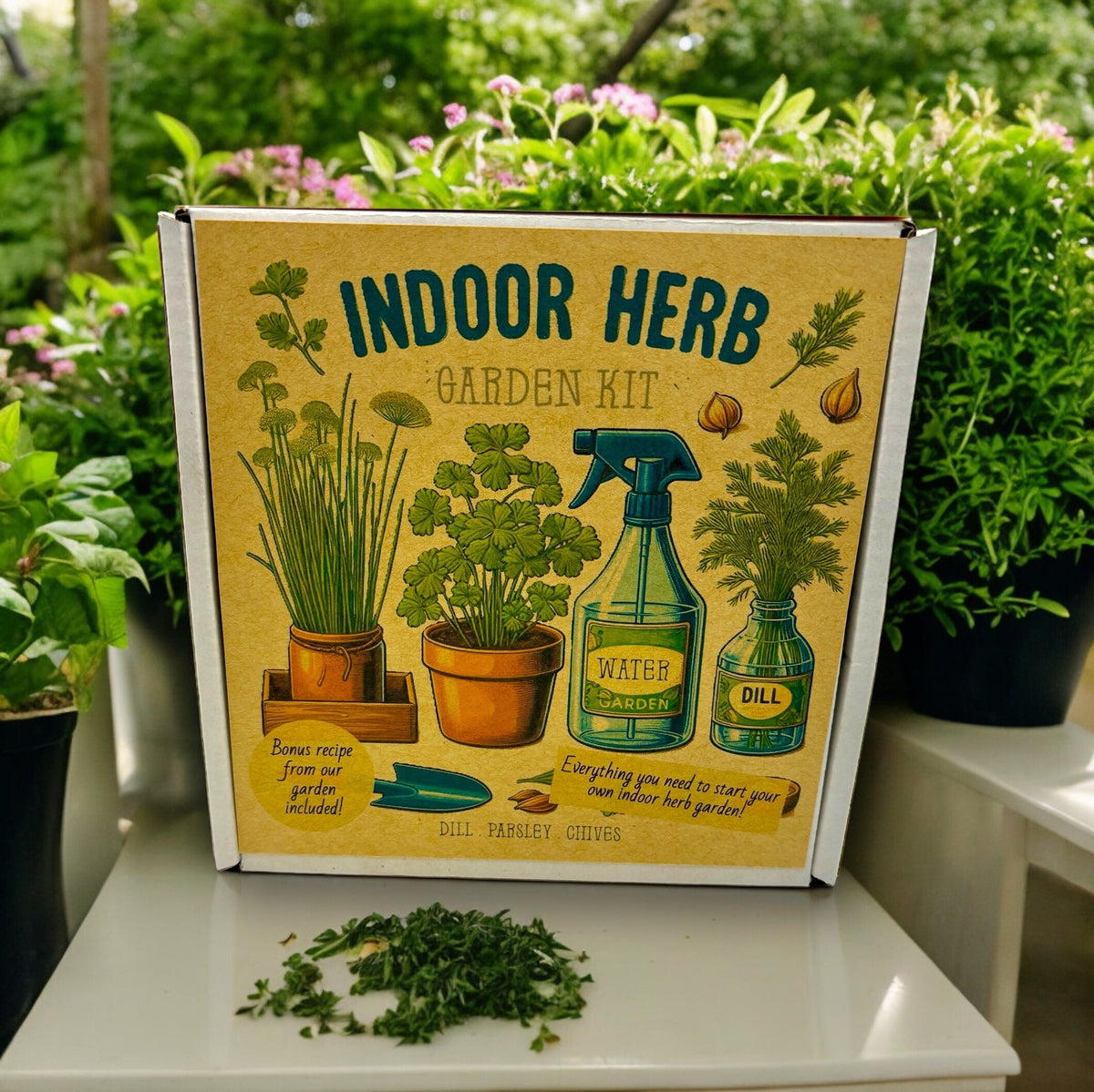 Indoor Herb Garden Starter Kit - Spring Planting - Parsley, Chives & Dill Seeds