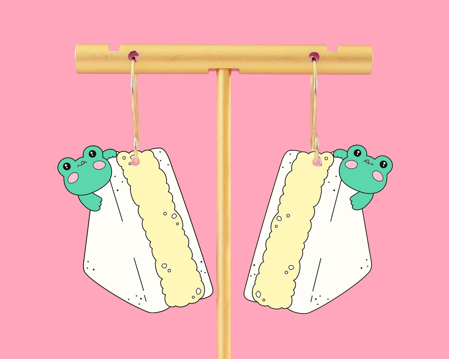 Frog Egg Salad Sandwich Earrings