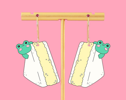 Frog Egg Salad Sandwich Earrings
