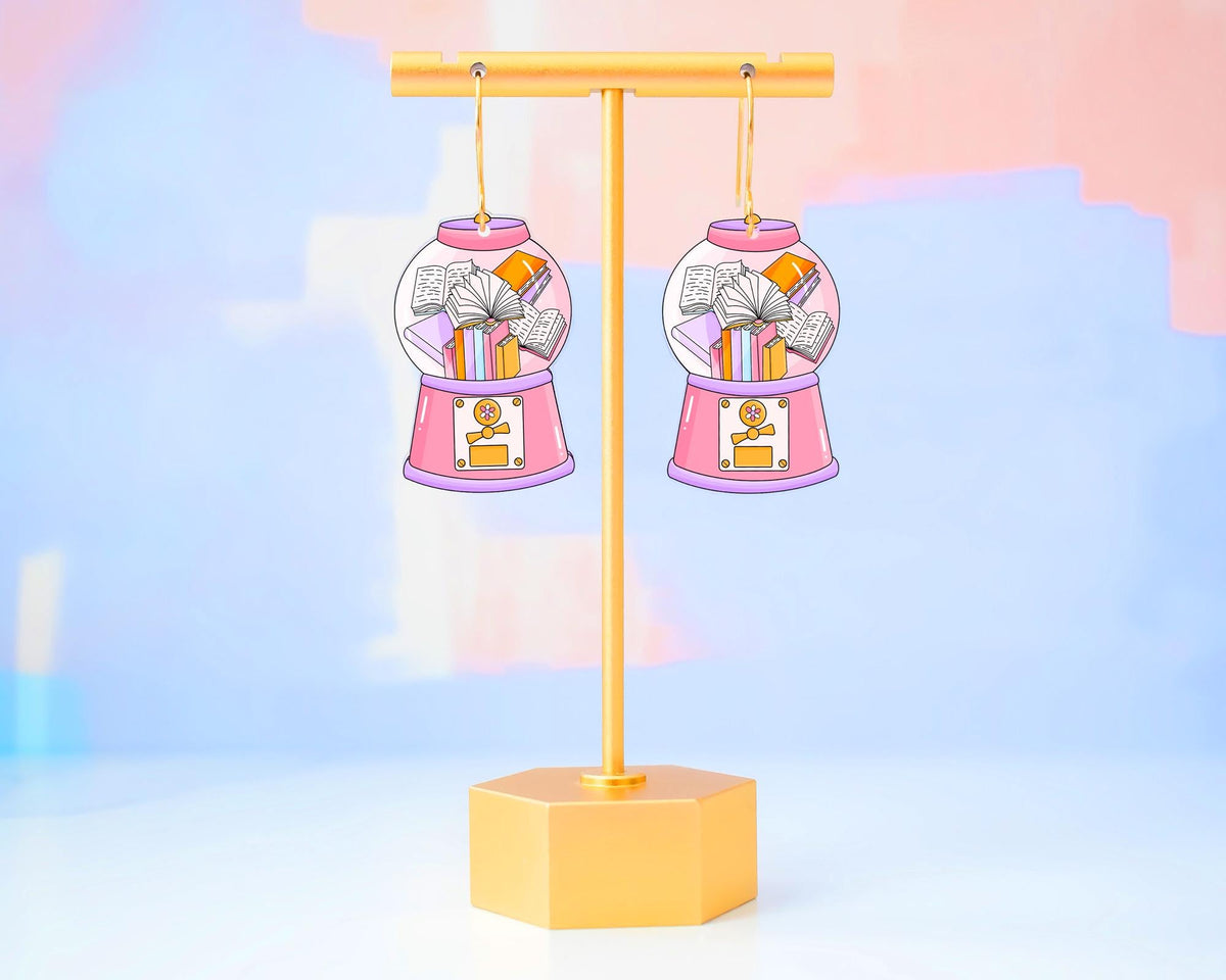 Book Gumball Machine Earrings
