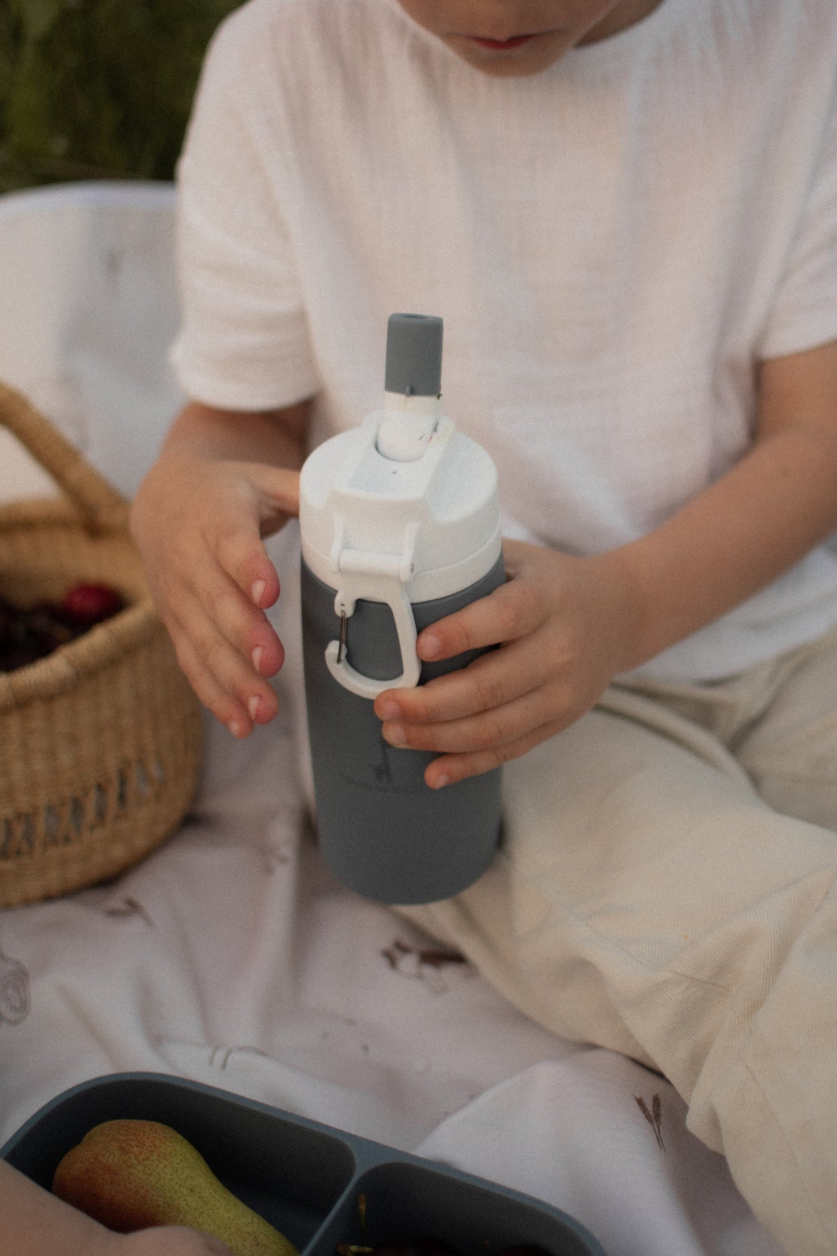 Bouteille d’eau pour enfant en silicone 450 ml | Anti-fuite