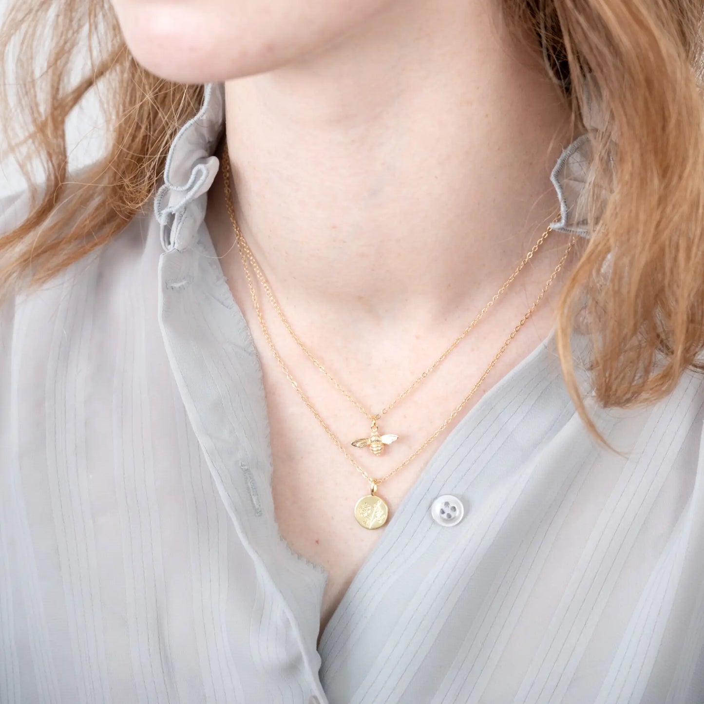 Bee & Wildflower Necklace Set