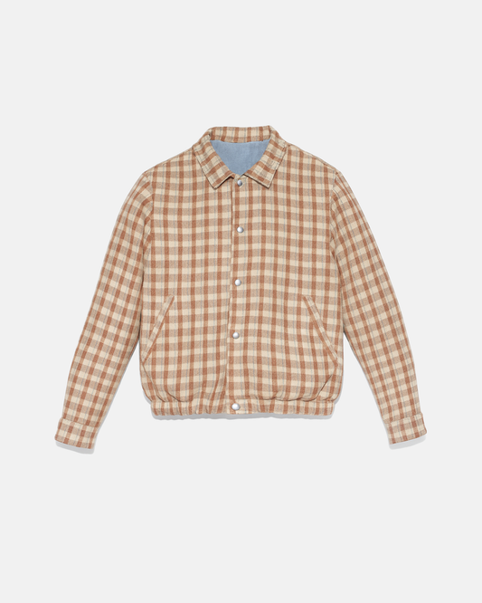 Blouson style aviateur en denim réversible