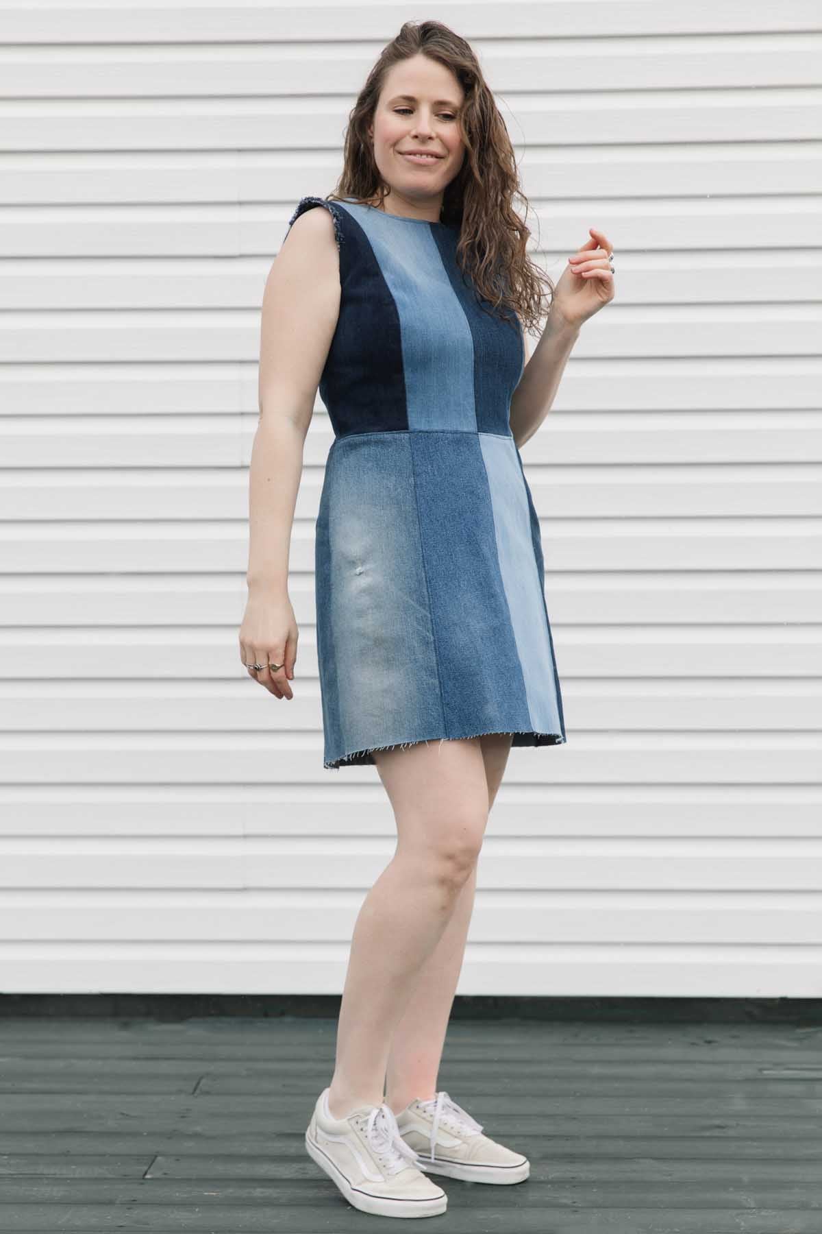 James Dress | Upcycled Denim Dress