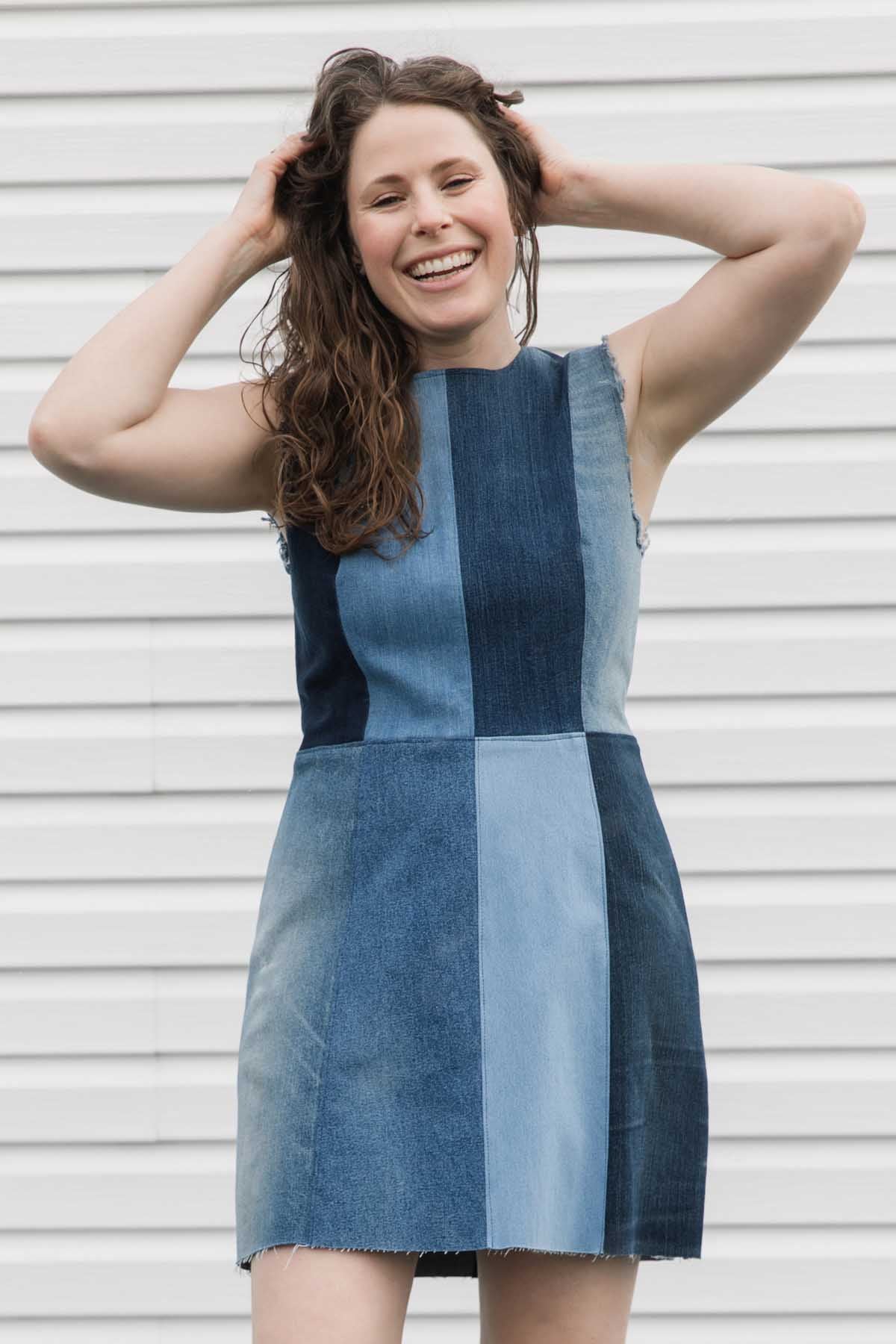 James Dress | Upcycled Denim Dress