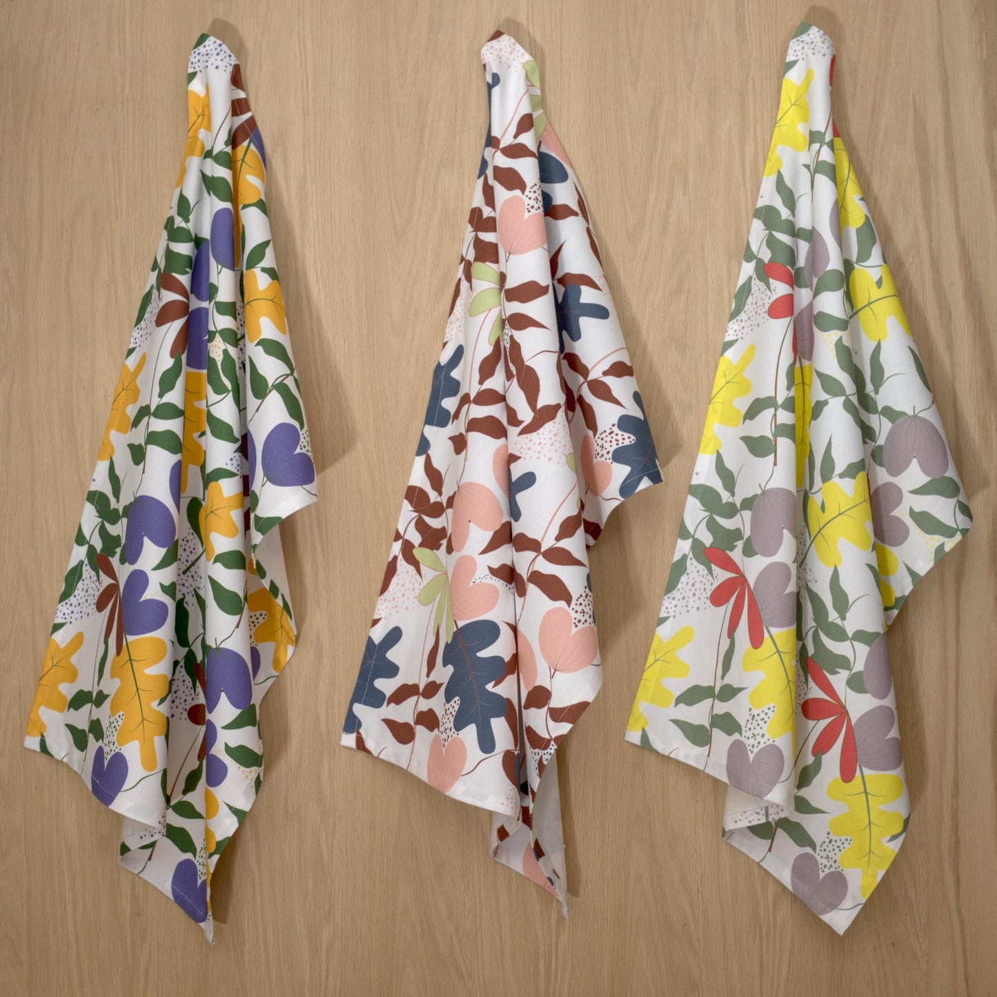 Just Leaves Tea Towels: Set of 3