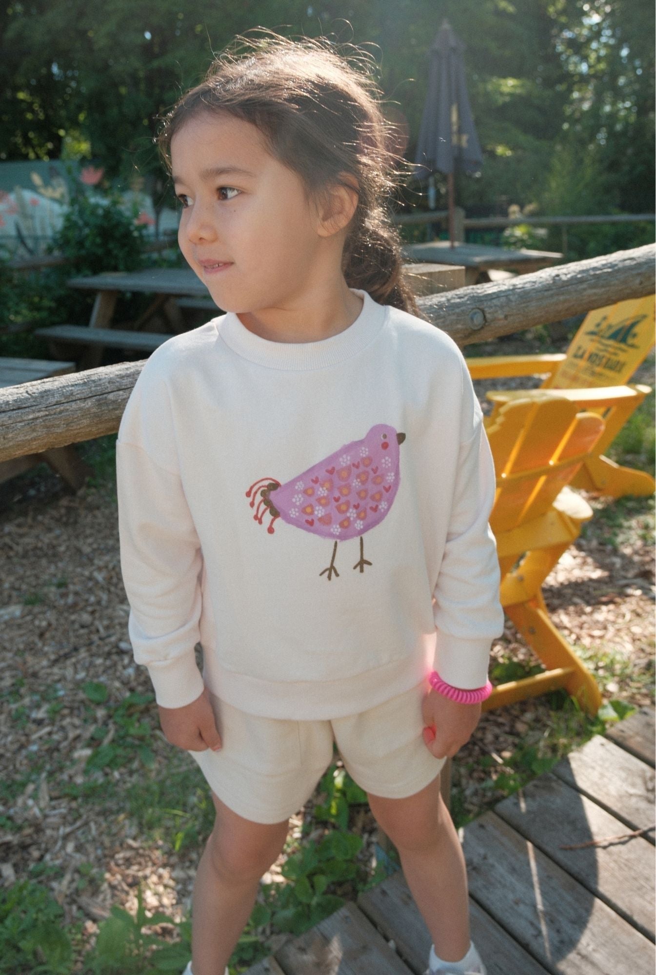 The Bird Crewneck - PETAL PINK