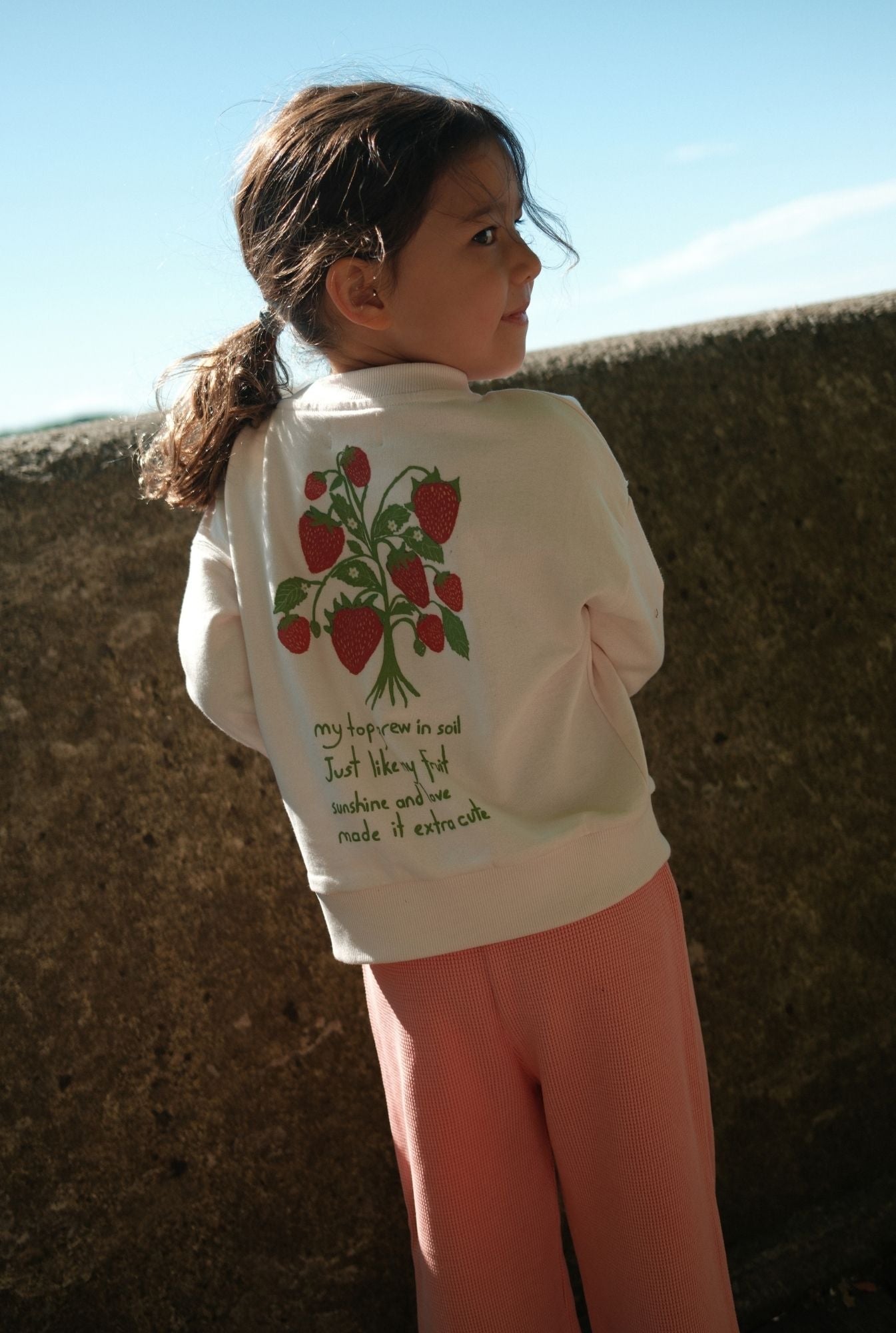The Strawberry Crewneck - PETAL PINK