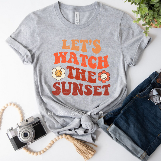 Let's Watch The Sunset Relaxed Unisex T-shirt