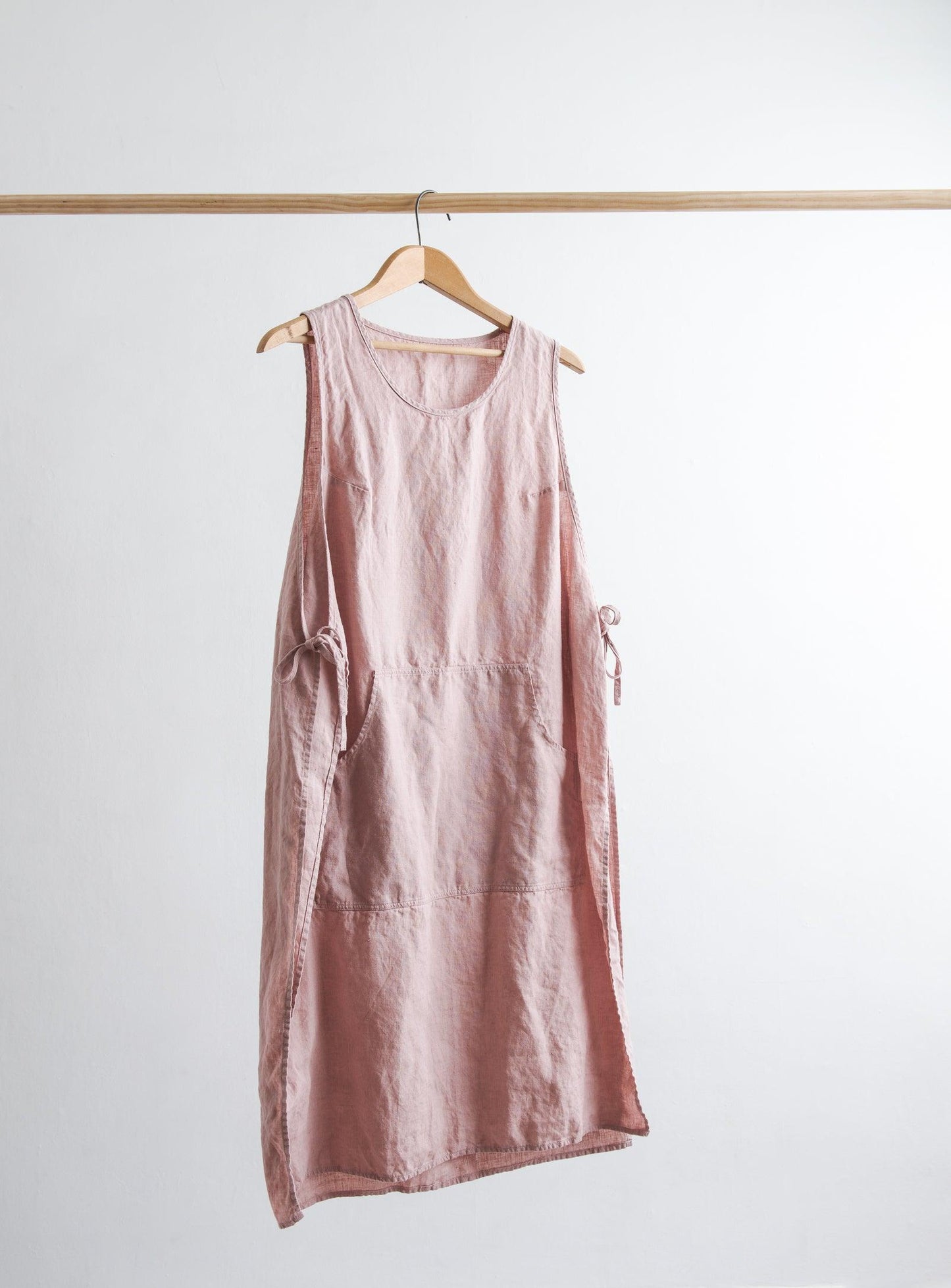Linen Gardener Apron - Dusty-pink