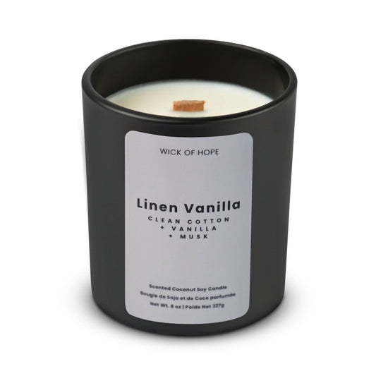 Linen Vanilla Candle | Clean Cotton + Vanilla