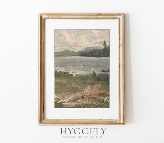 Vintage Watercolor Landscape Art Print L0199