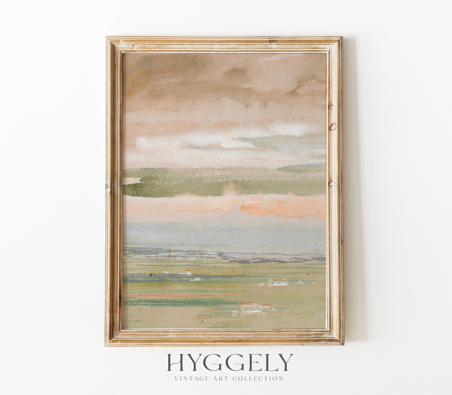 Watercolor Pastel Landscape Art Print