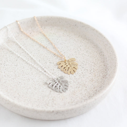 Monstera Leaf Necklace