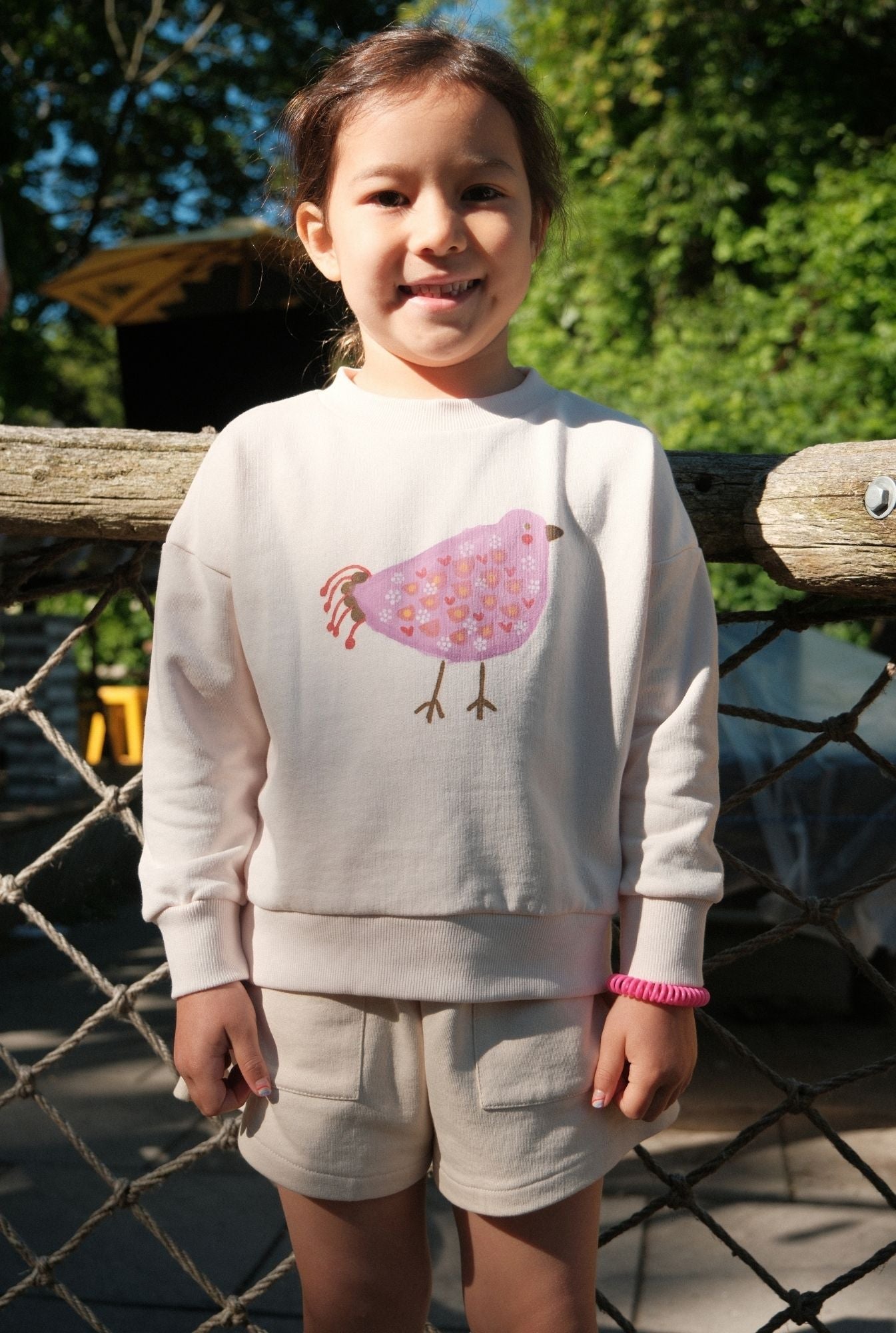 The Bird Crewneck - PETAL PINK