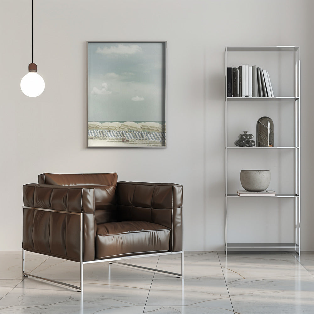 Wall art Vintage beach scene
