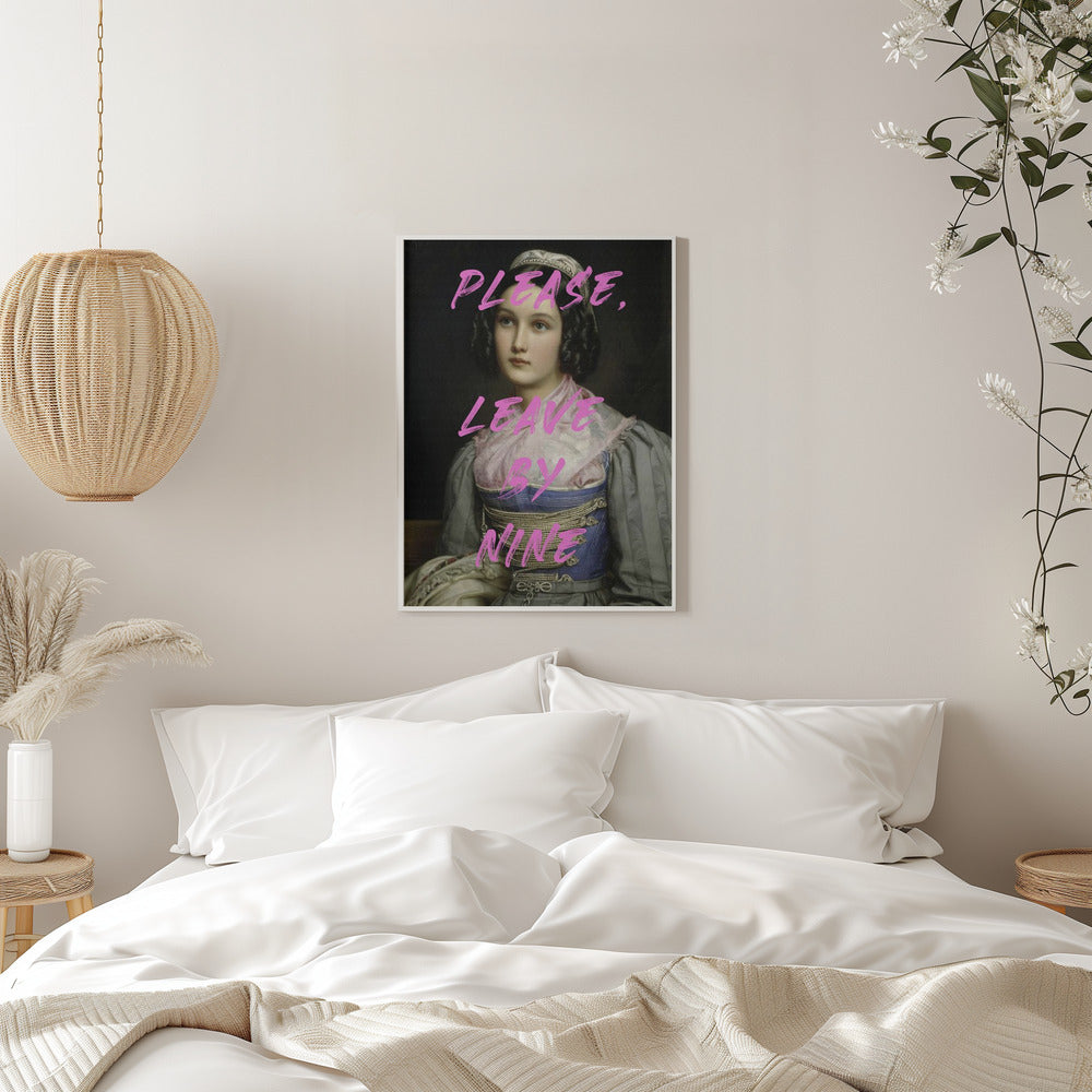Wall art Please, Leave By Nine