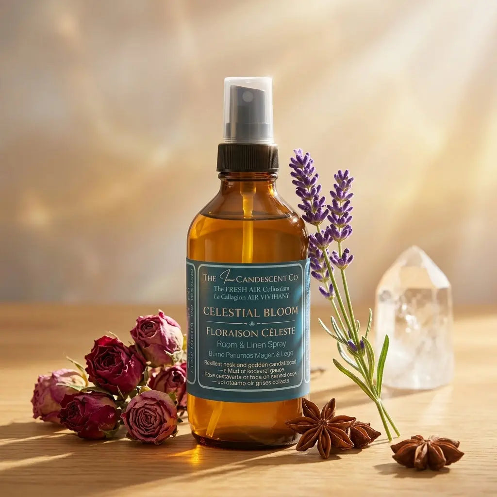 CELESTIAL BLOOM | Rose & amber room and linen spray | Alcohol-free home fragrance