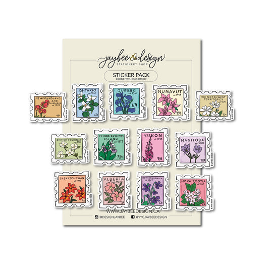 Canada Stamp Vinyl Sticker Pack