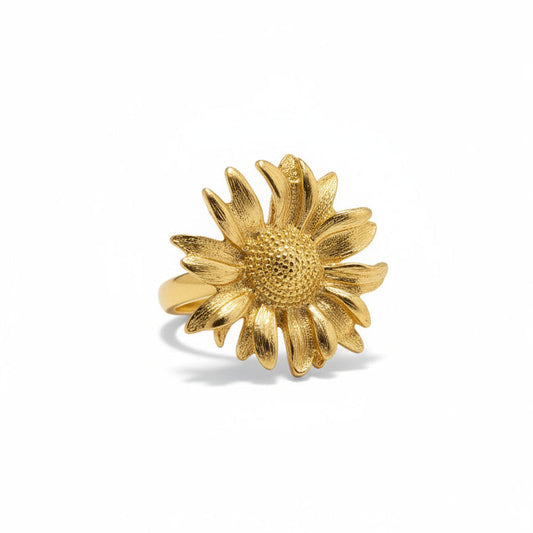 Flower Ring - Gold Stainless Steel