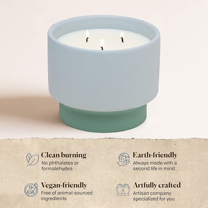 Color Block 16 oz Candle - Saltwater Suede