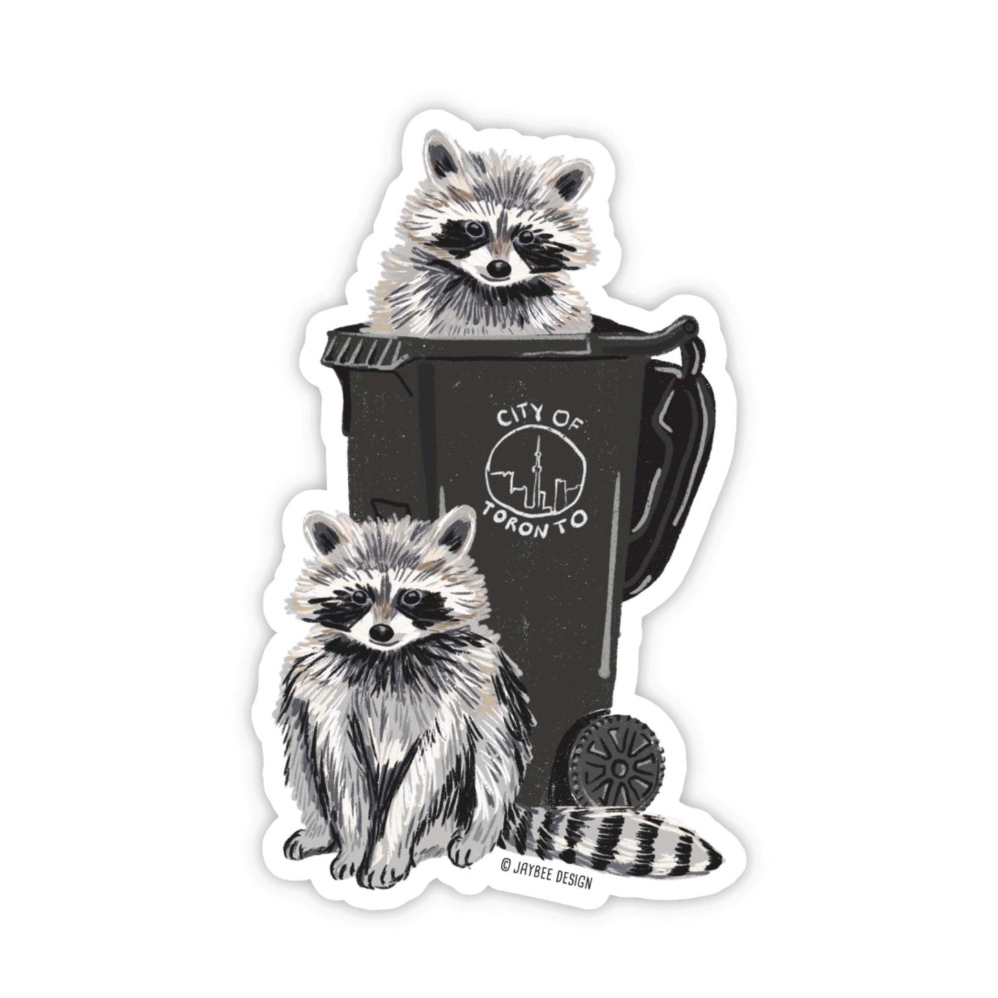 Toronto Trash Raccoon Vinyl Magnet