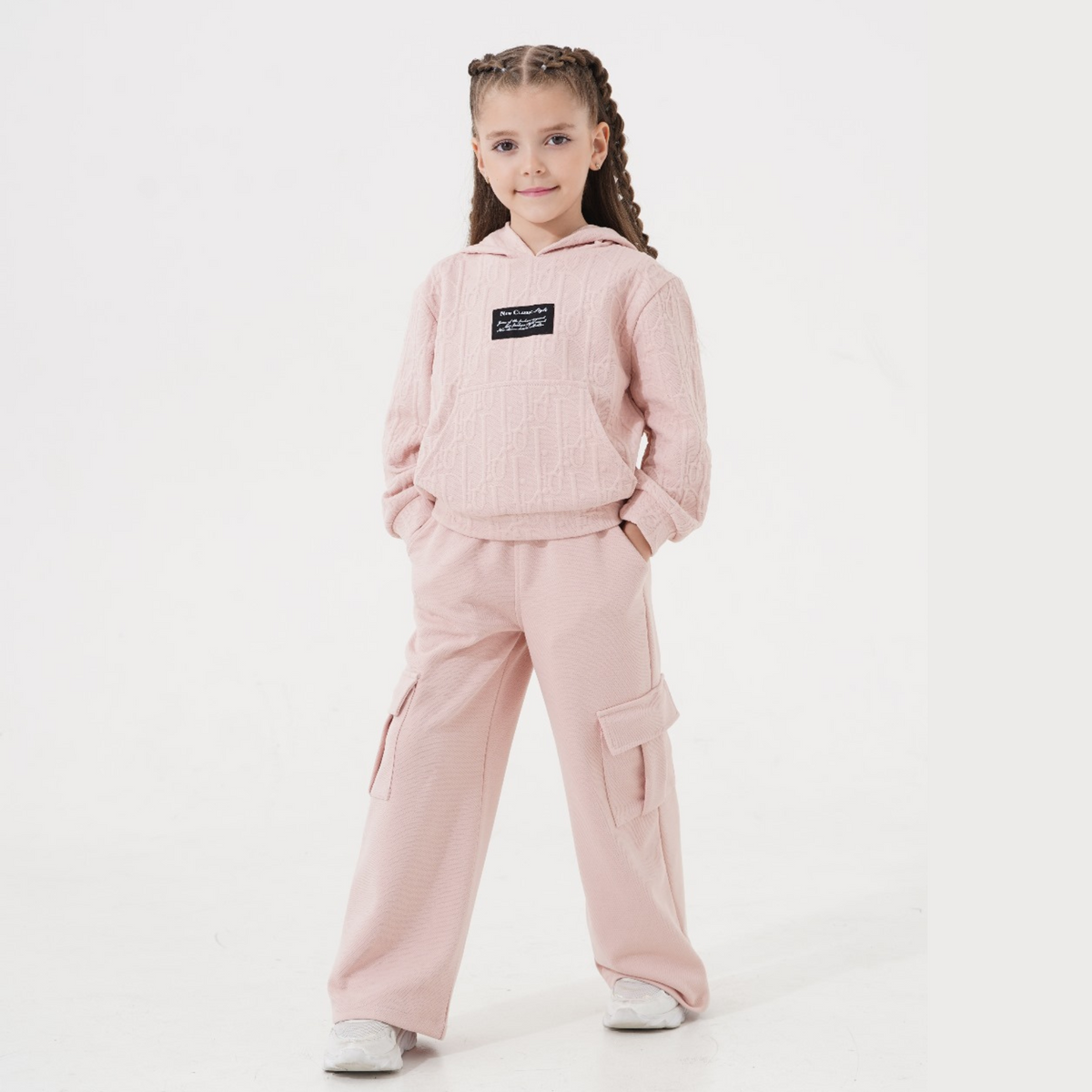 Trendy Cargo Girls Casual Set