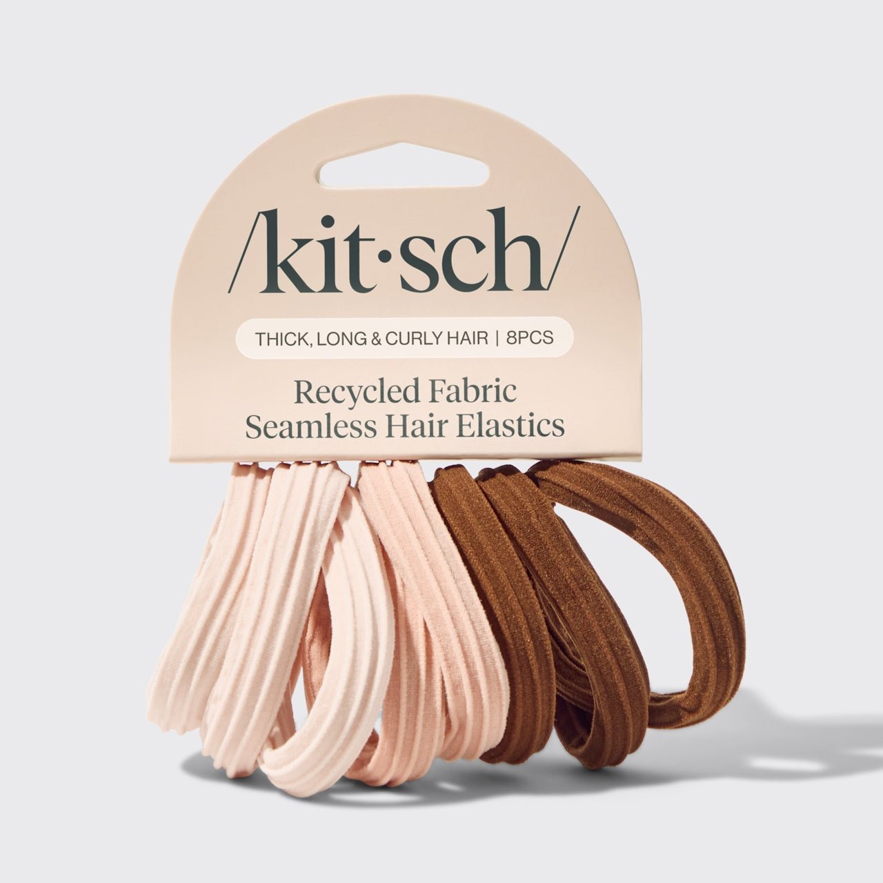 Recycled Seamless Hair Elastics, Set of 8