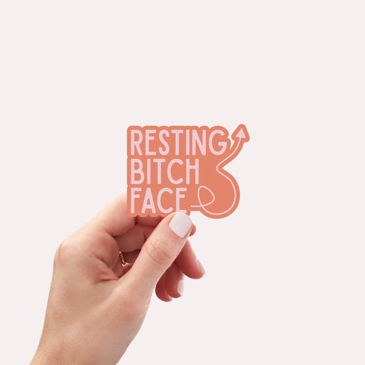 Resting Bitch Face Vinyl Sticker