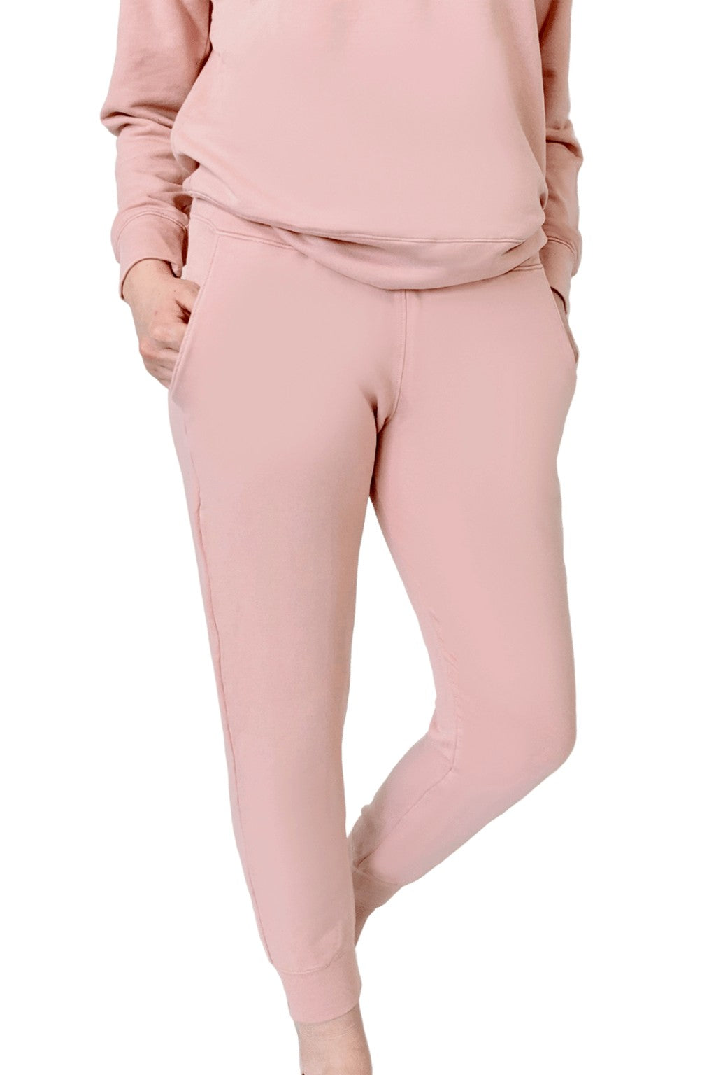 Cotton Clouds Joggers - Pale Rose