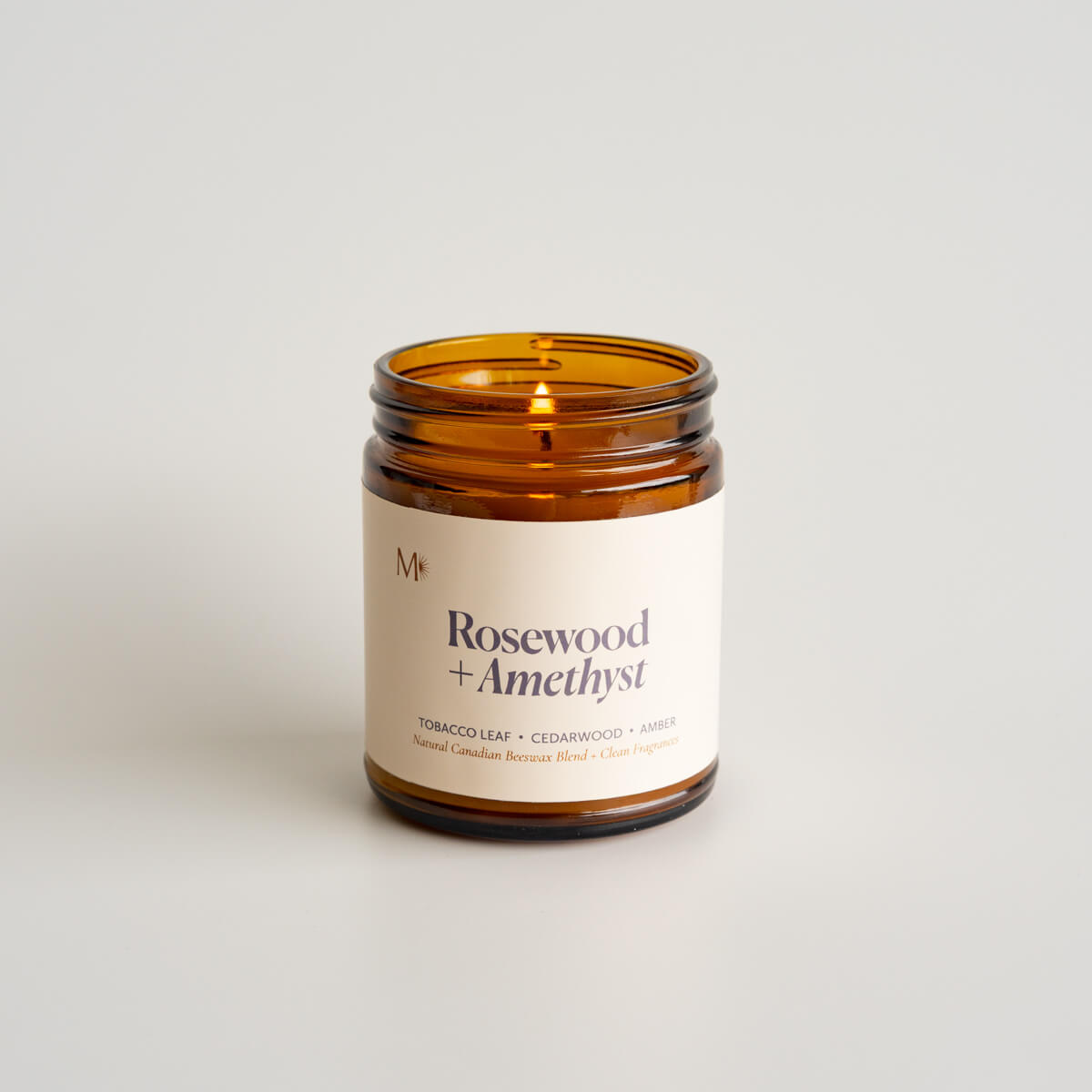 Rosewood + Amethyst Candle