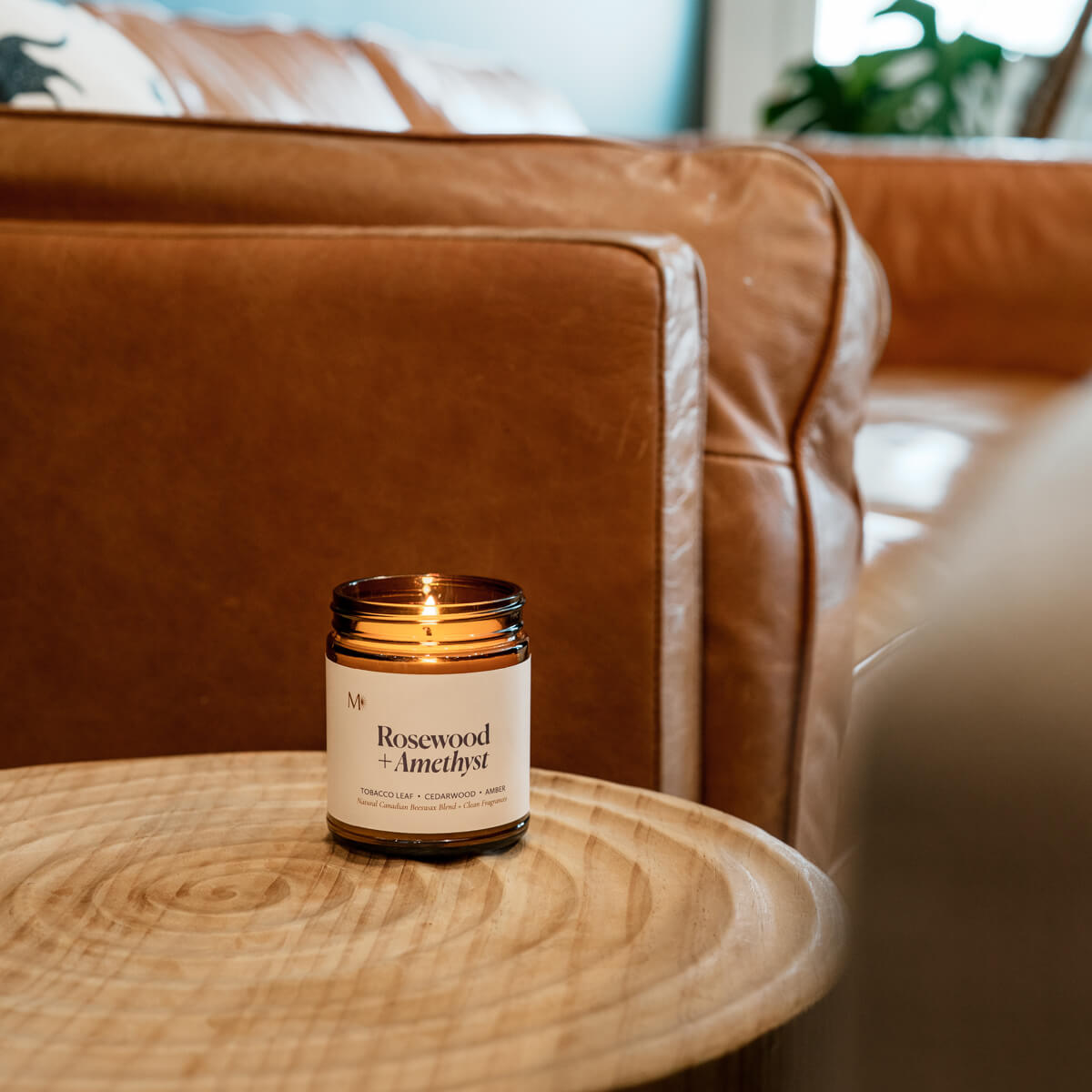 Rosewood + Amethyst Candle