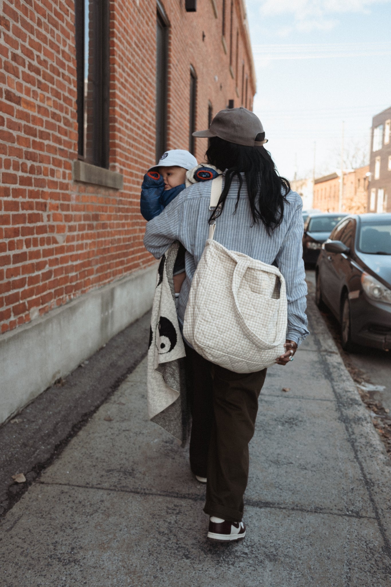 Sac à couches en coton biologique - Collection Vichy