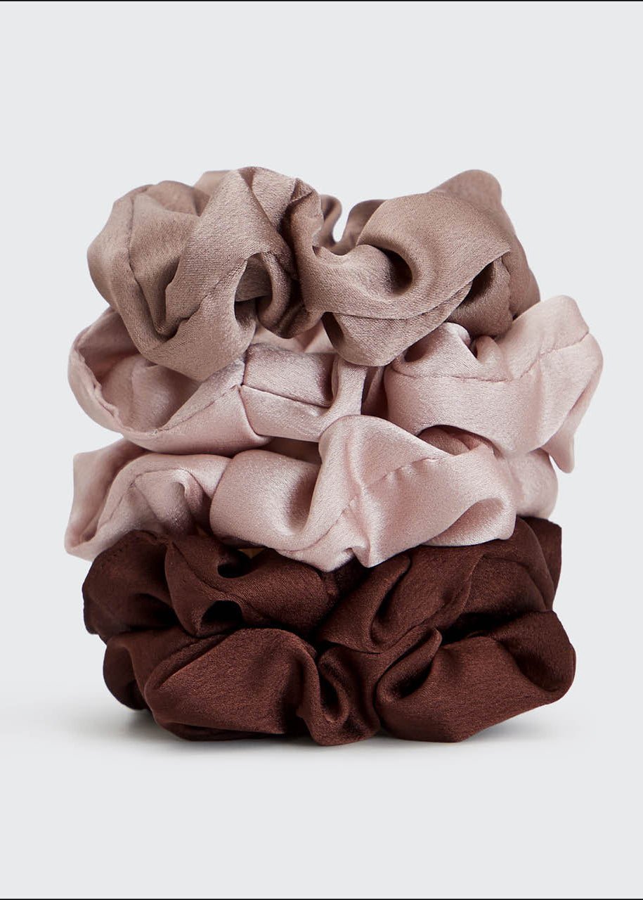 Satin Sleep Scrunchies – 5 Piece Set