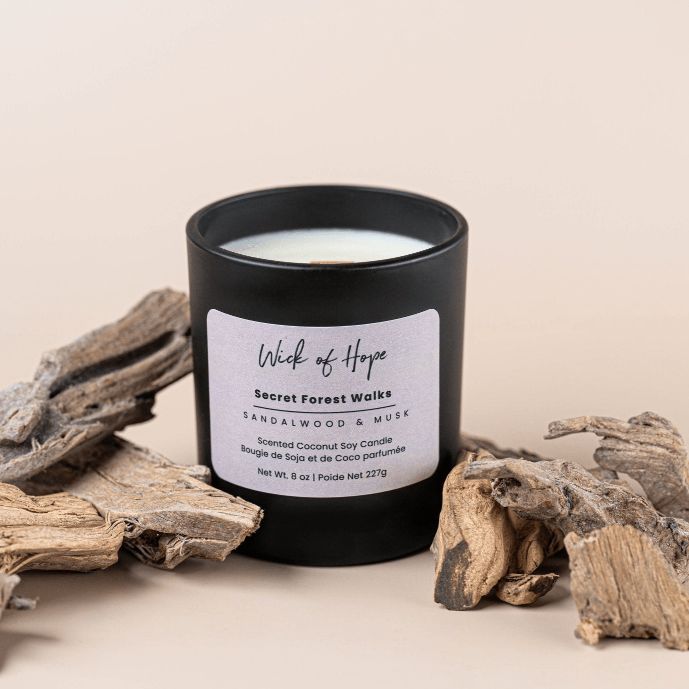 Secret Forest Walks Candle | Sandalwood Amber + Frankincense Musk
