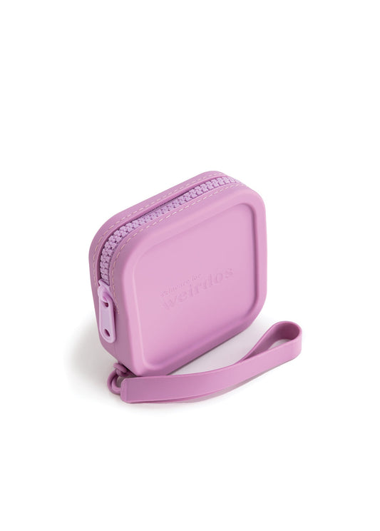 silicone zip logo pouch